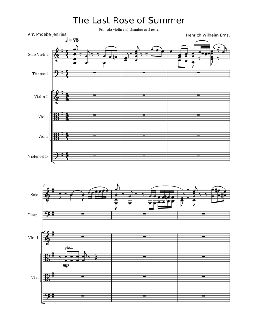 The last rose of summer violin top