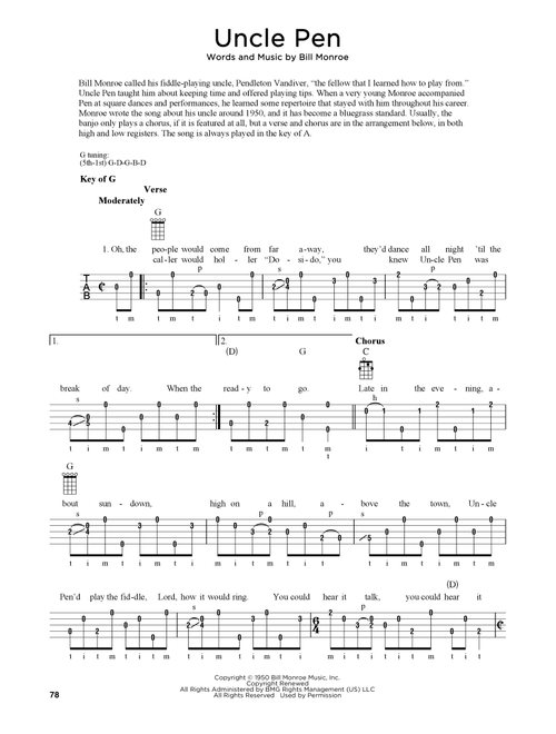 Uncle Pen (arr. Fred Sokolow) - Ricky Skaggs (Banjo)