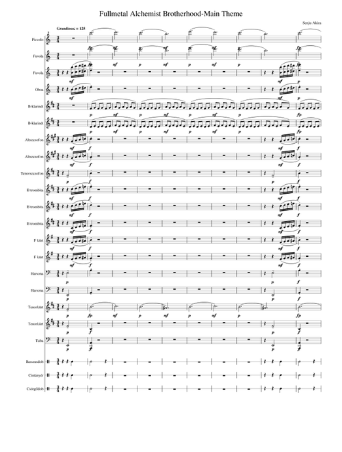 Fullmetal Alchemist Brotherhood-Main Theme-Concert Band
