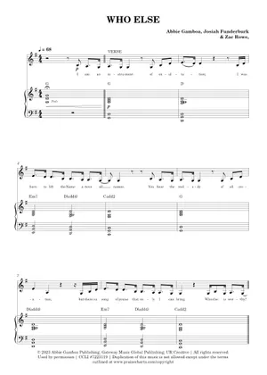 Who Else Who Else – Gateway Worship Sheet Music with Chords for Synthesizer ...