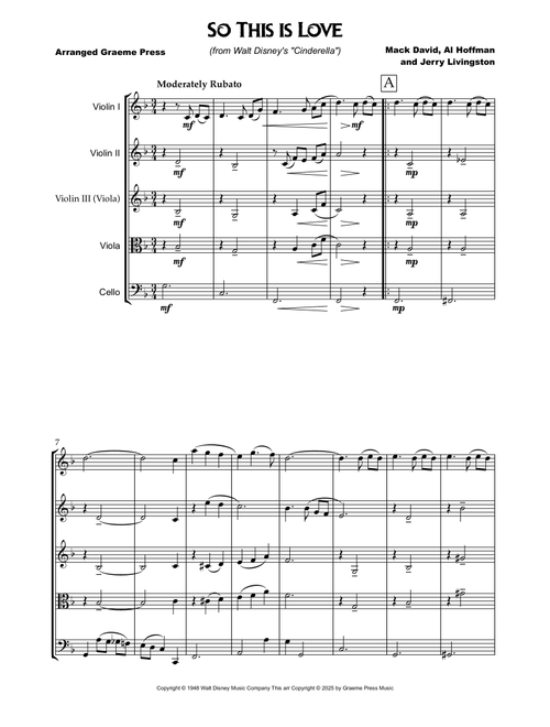 So This Is Love (Arr. Graeme Press) - James Ingram (String Quartet)