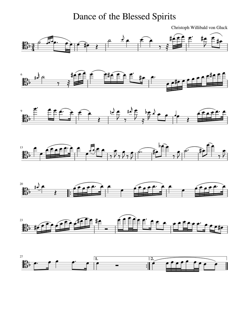 Dance of the blessed spirits flute hotsell