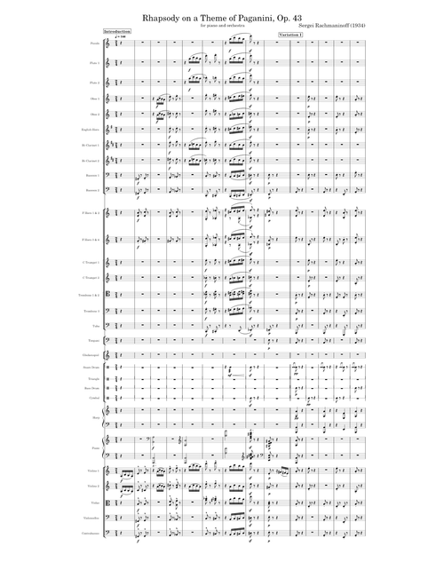 Sergei Rachmaninoff - Rhapsody on a Theme of Paganini, Op. 43