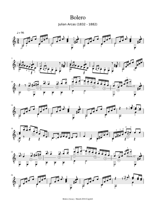 Bolero - Julian Arcas (1832 - 1882)