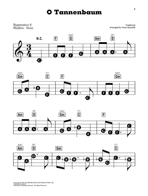 O Tannenbaum (from A Charlie Brown Christmas) (Arr. Vince Guaraldi) - Traditional (E-Z Play Today)