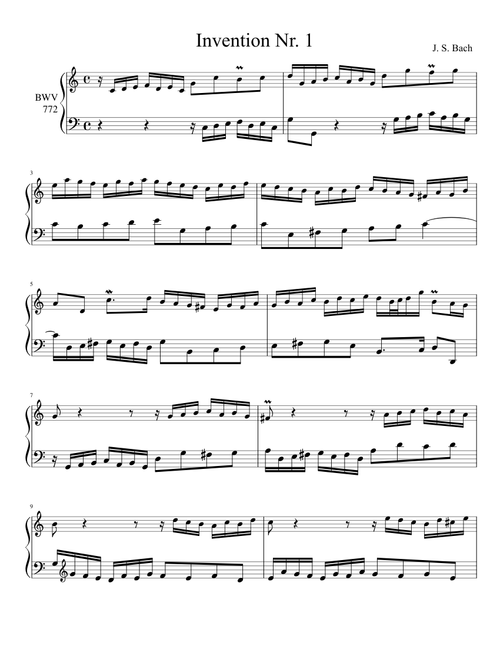 Bach Invention Nr.1