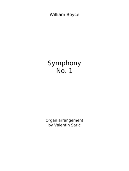 Symphony No.1 in B-flat major - William Boyce
