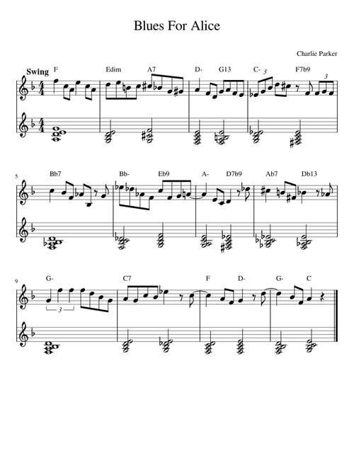 Blues For Alice - C. Parker