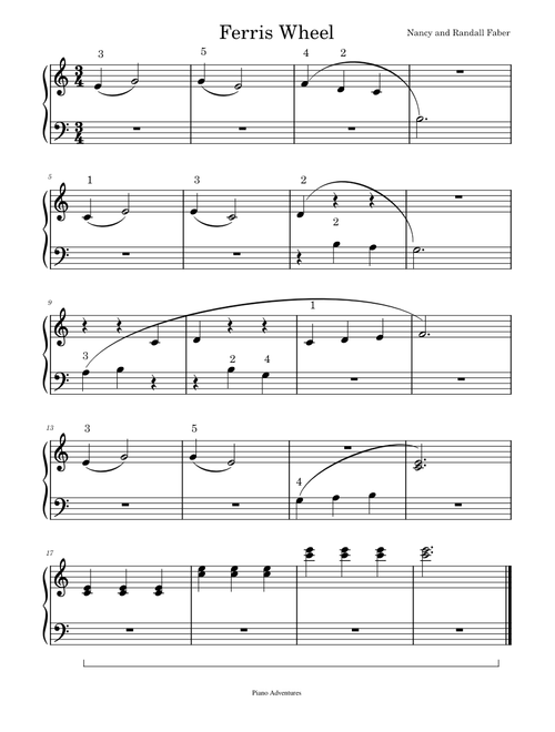 08 Ferris Whell - Piano Adventures adv1 - lesson book level 1