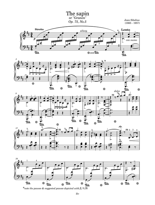 The sapin (Arr. Zellev) - Jean Sibelius (Piano Solo)