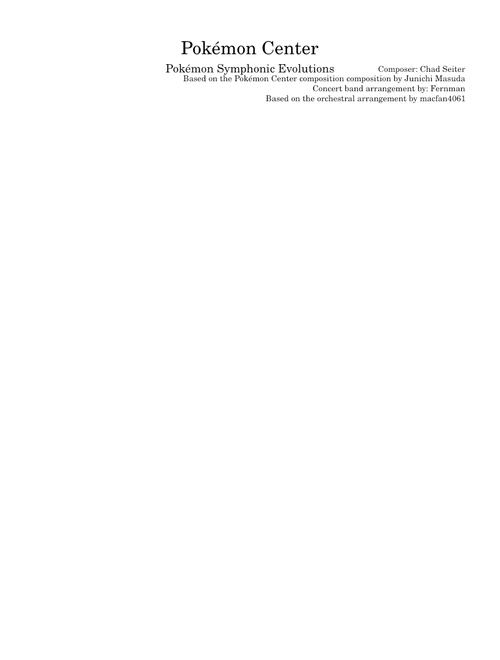 Pokemon Center - Pokemon Symphonic Evolutions CONCERT BAND