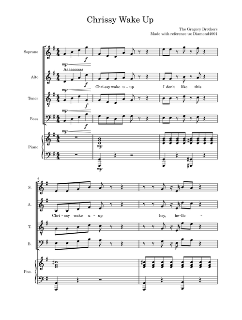Chrissy, Wake Up – The Gregory Brothers Chrissy, Wake Up (choir)