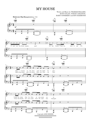 My House - Flo Rida Sheet Music for Trombone, Mellophone, Flute piccolo ...