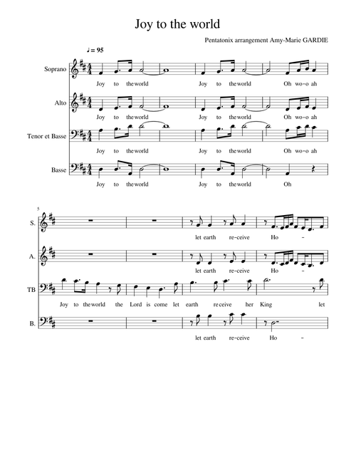 Joy to the world - almost Pentatonix version