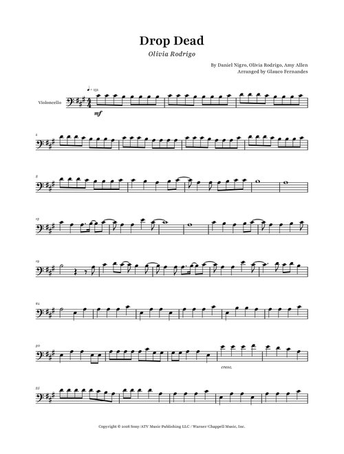 Drop Dead (Arr. Glauco Fernandes) - Olivia Rodrigo (Cello Solo)