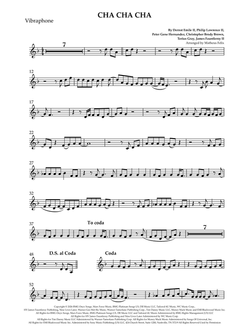 Cha Cha Cha (Arr. Matheus Felix) - Bruno Mars (Vibraphone Solo)