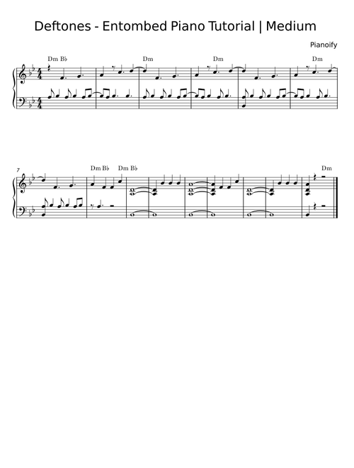 Entombed Piano Tutorial - Deftones