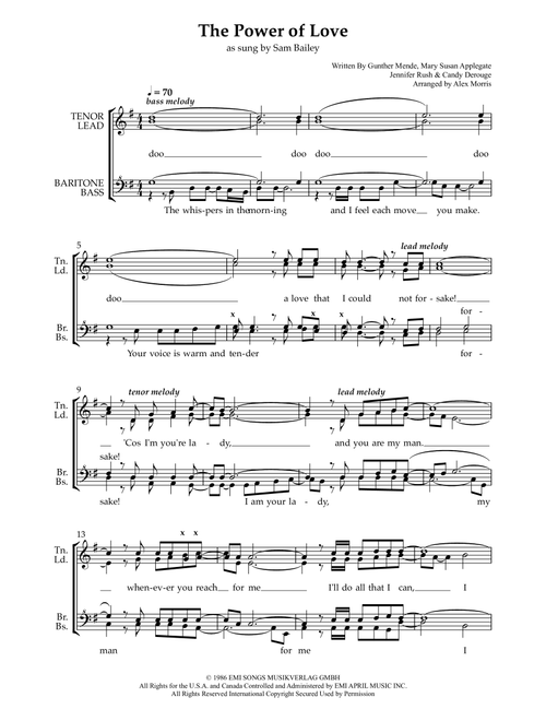 The Power Of Love (Arr. Alex Morris) - Celine Dion (Choral, SSAA)