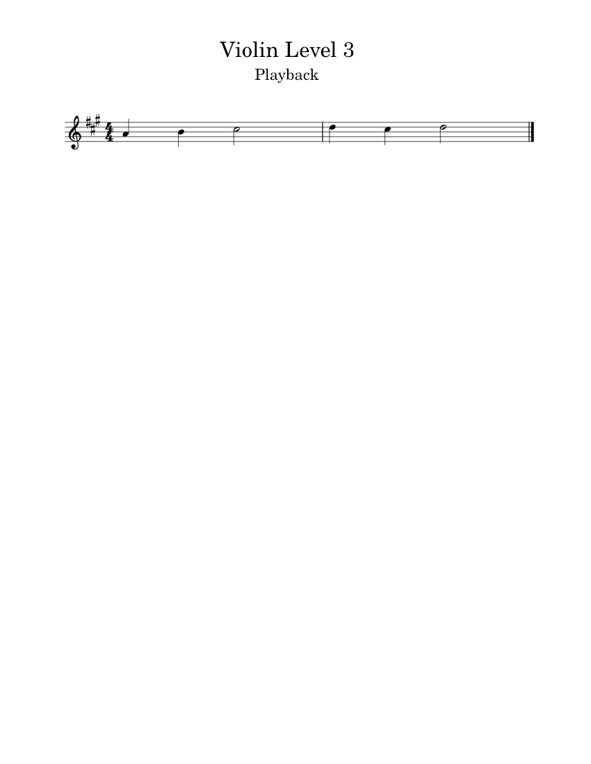 Violin Level 3 Playback 2022 Sheet music for Violin (Solo) | Musescore.com