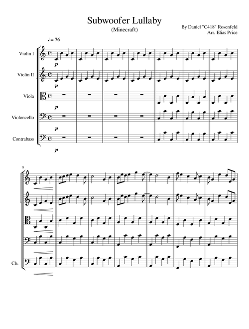 Subwoofer Lullaby score