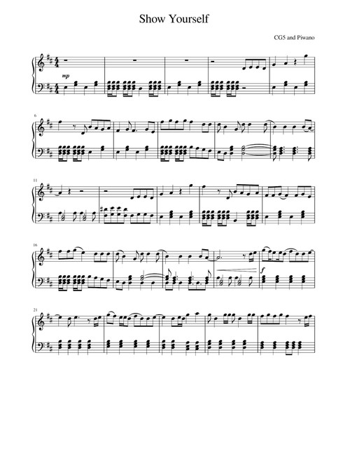 Show Yourself (Arr. Cg5) (Piano Solo)