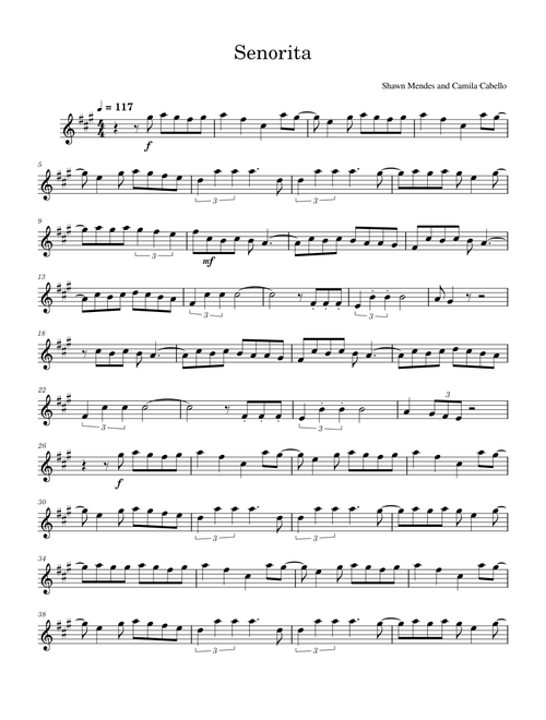 Senorita – Shawn Mendes Alto sax