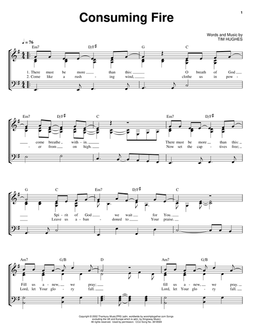 Consuming Fire - Tim Hughes (Piano-Vocal-Guitar)