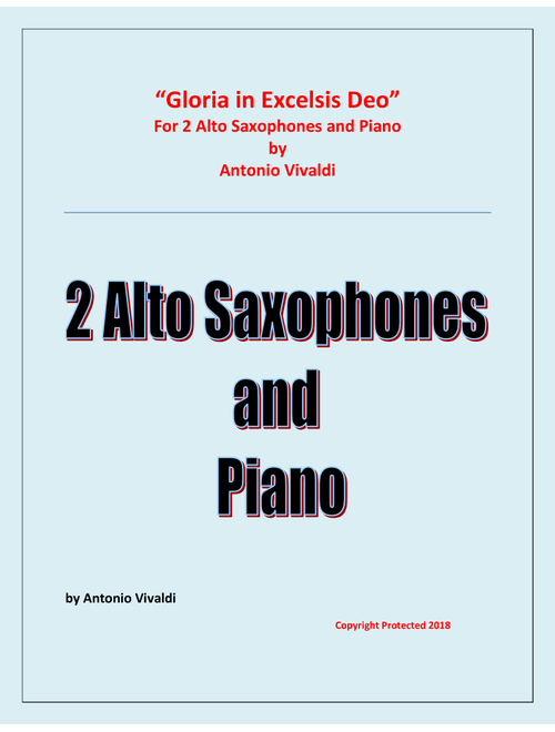 Gloria in Excelsis Deo - for 2 Alto Saxophones and Piano (Arr. Raymond Fenech) - Antonio Vivaldi (Instrumental Duet and Piano)