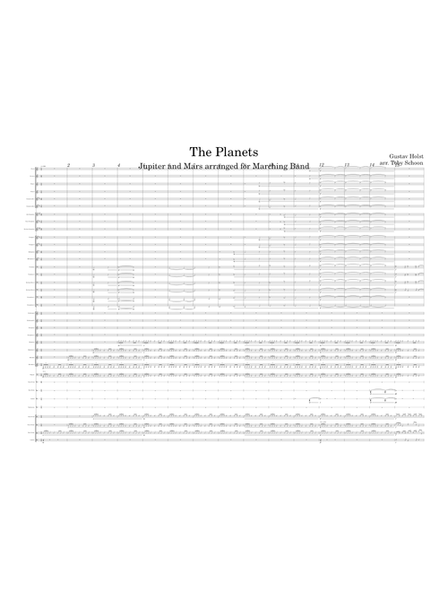 The Planets (Mars and Jupiter) by Gustav Holst - arranged for Marching Band.