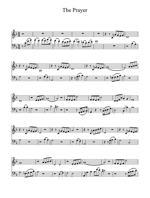 The Prayer cello part