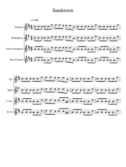Darude- Sandstorm for the Underappreciated EnsembleTM + Trumpet 