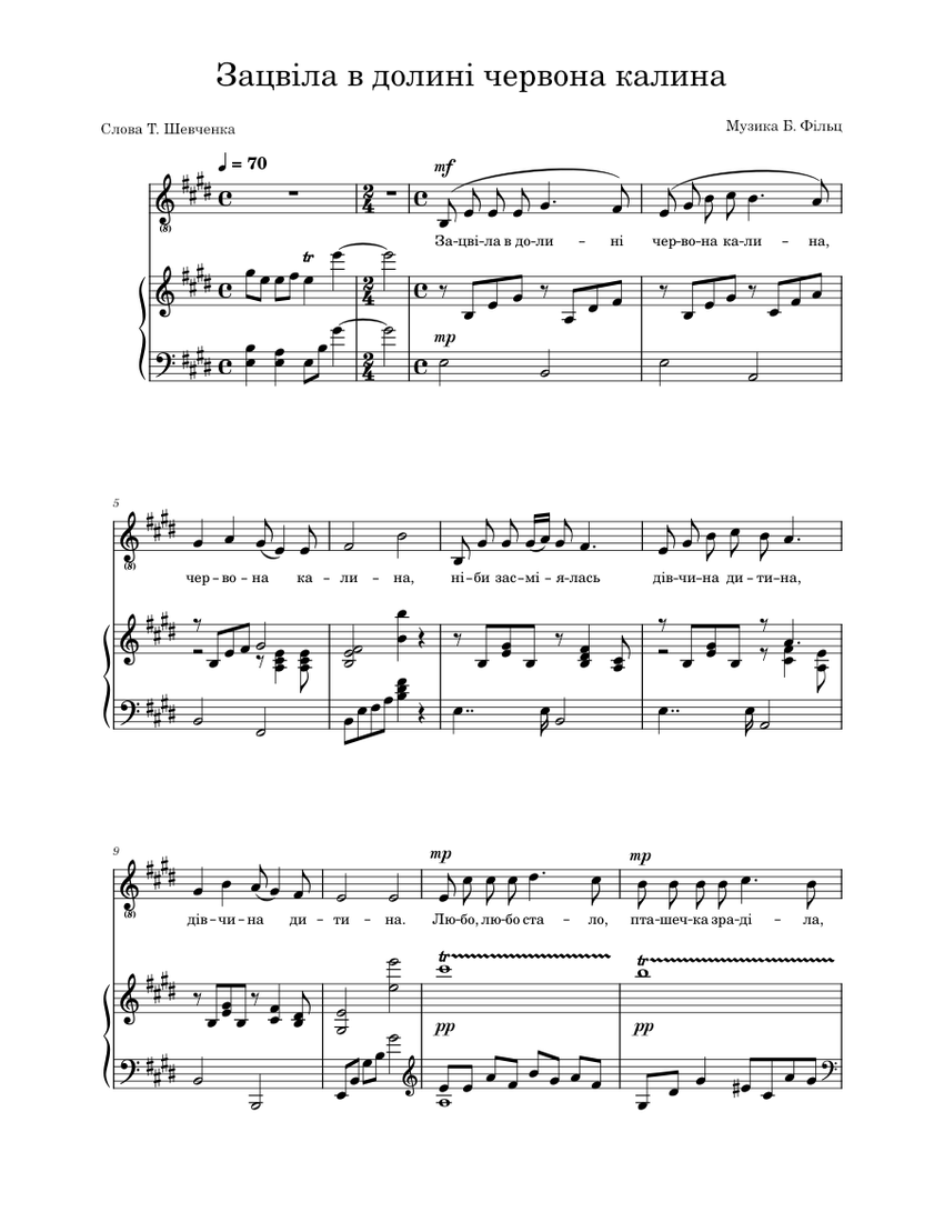 Пісня про святого миколая ноти