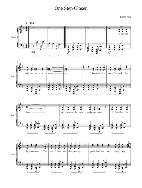 One Step Closer - Linkin Park
