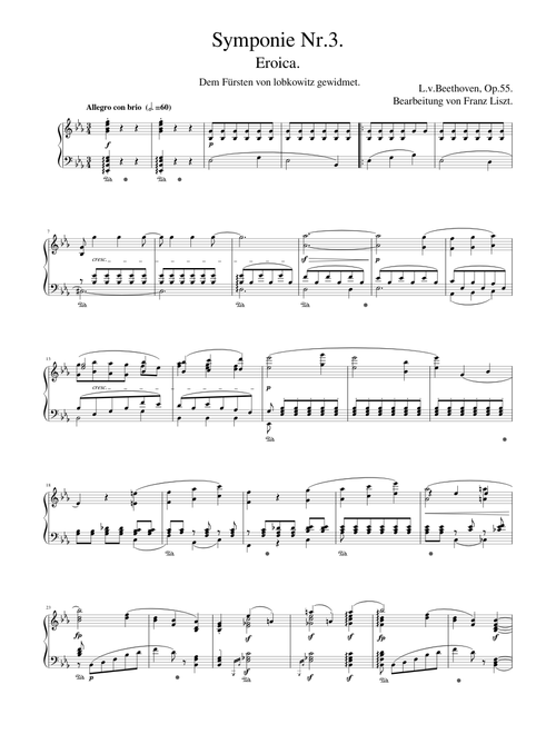 Symphony No.3."Eroica" (L.v.Beethoven.Op.55.- F.Liszt)
