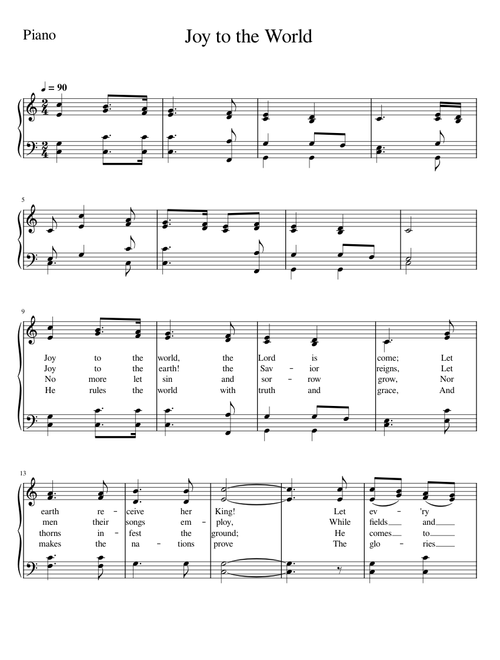 Joy to the World – Misc Traditional