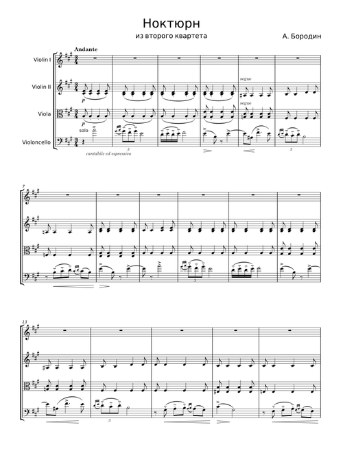 Nocturne - Aleksandr Borodin