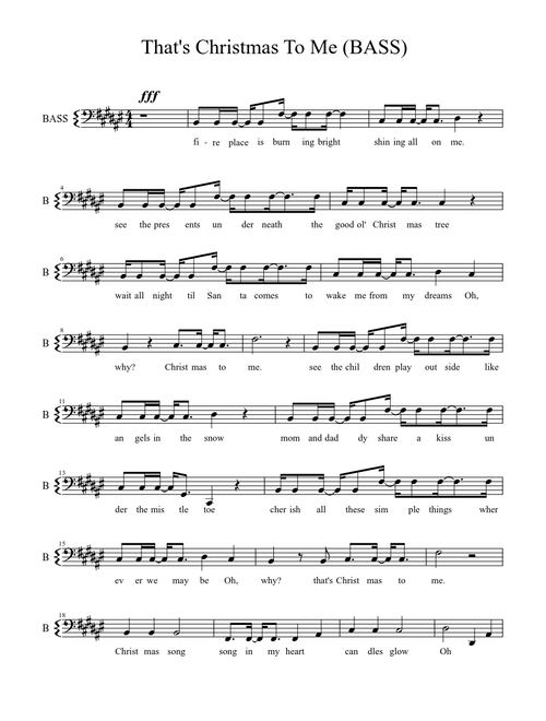 That’s Christmas To Me - Pentatonix (BASS)