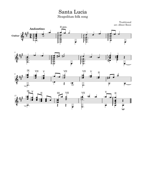 Santa Lucia – Misc tunes Santa lucia – Misc Traditional (Neapolitan folk song)