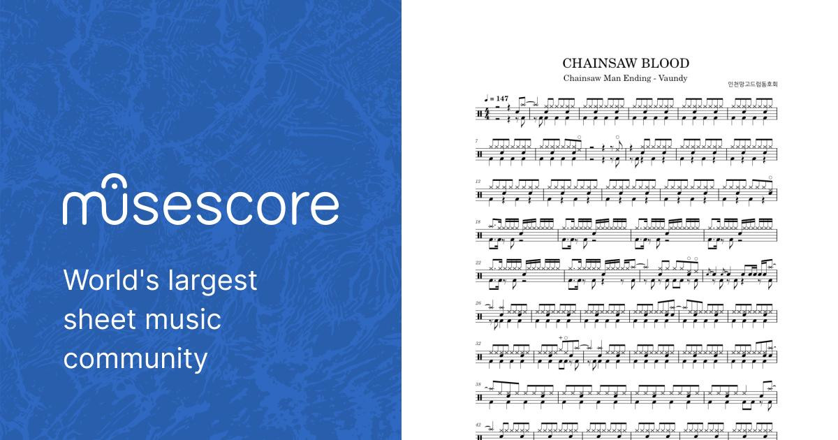 Chainsaw Blood-Drum Score – Vaundy Chainsaw Blood - Vaundy