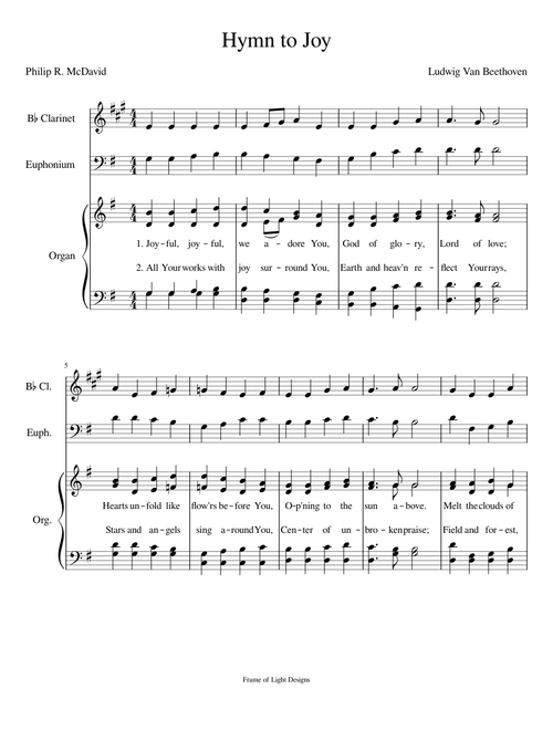 Hymn To Joy – Ludwig van Beethoven