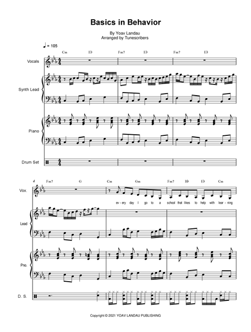 Basics in Behavior (Arr. Tunescribers) - Yoav Landau (Small Ensemble)