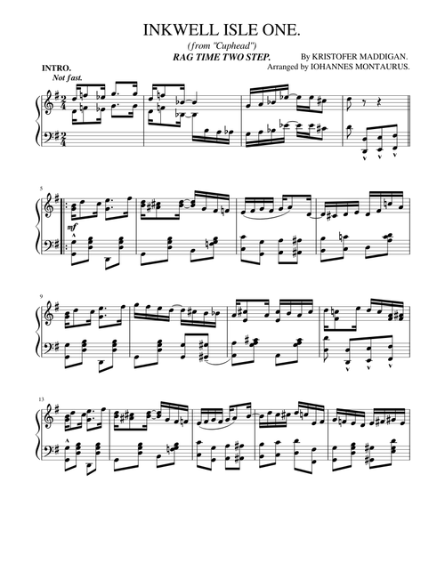 "INKWELL ISLE ONE" from "Cuphead" (Scott Joplin Style) v.2