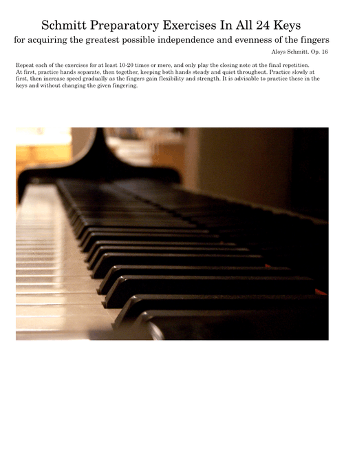 Op. 16 (Preparatory Exercises) – Aloys Schmitt