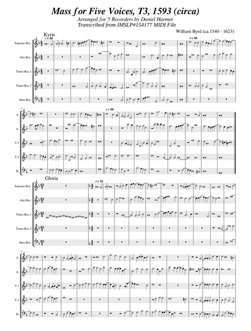 Byrd, W. _ Mass for 5 Voices