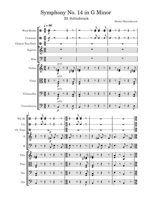 Finale of Shostakovich's 14th Symphony