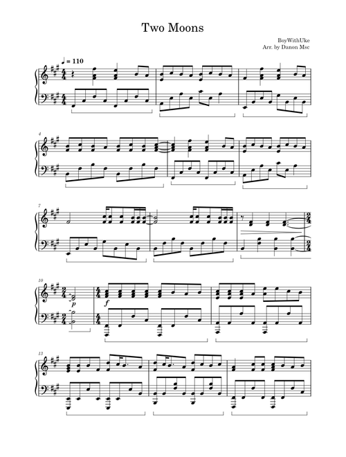 Two Moons – BoyWithUke (Short Piano Cover)