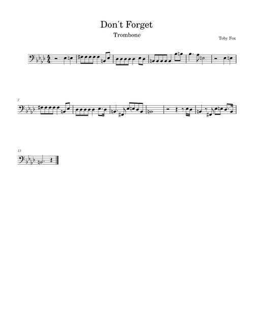 Deltarune - Don't Forget (Trombone Solo)