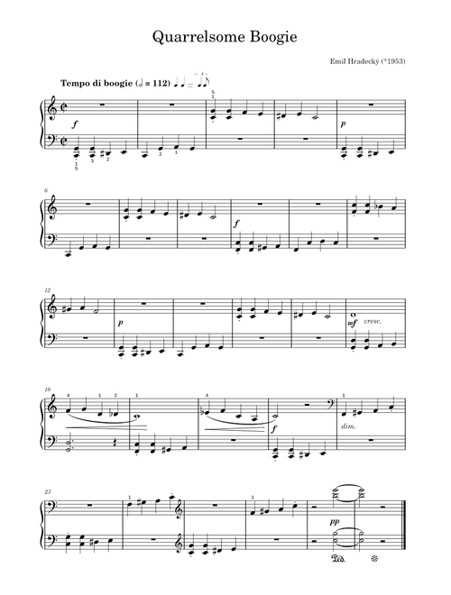 Quarrelsome Boogie – Emil Hradecký