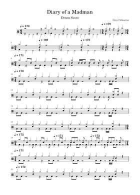 Free Diary Of A Madman by Ozzy Osbourne sheet music