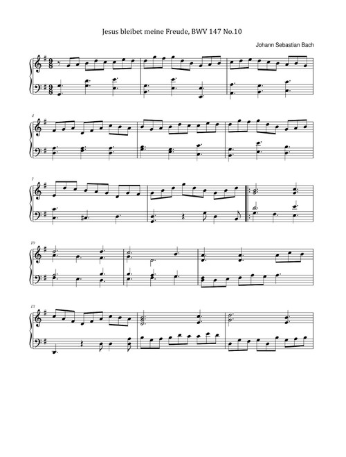 Jesus bleibet meine Freude BWV 147 No.10 - Johann Sebastian Bach (Piano Solo)